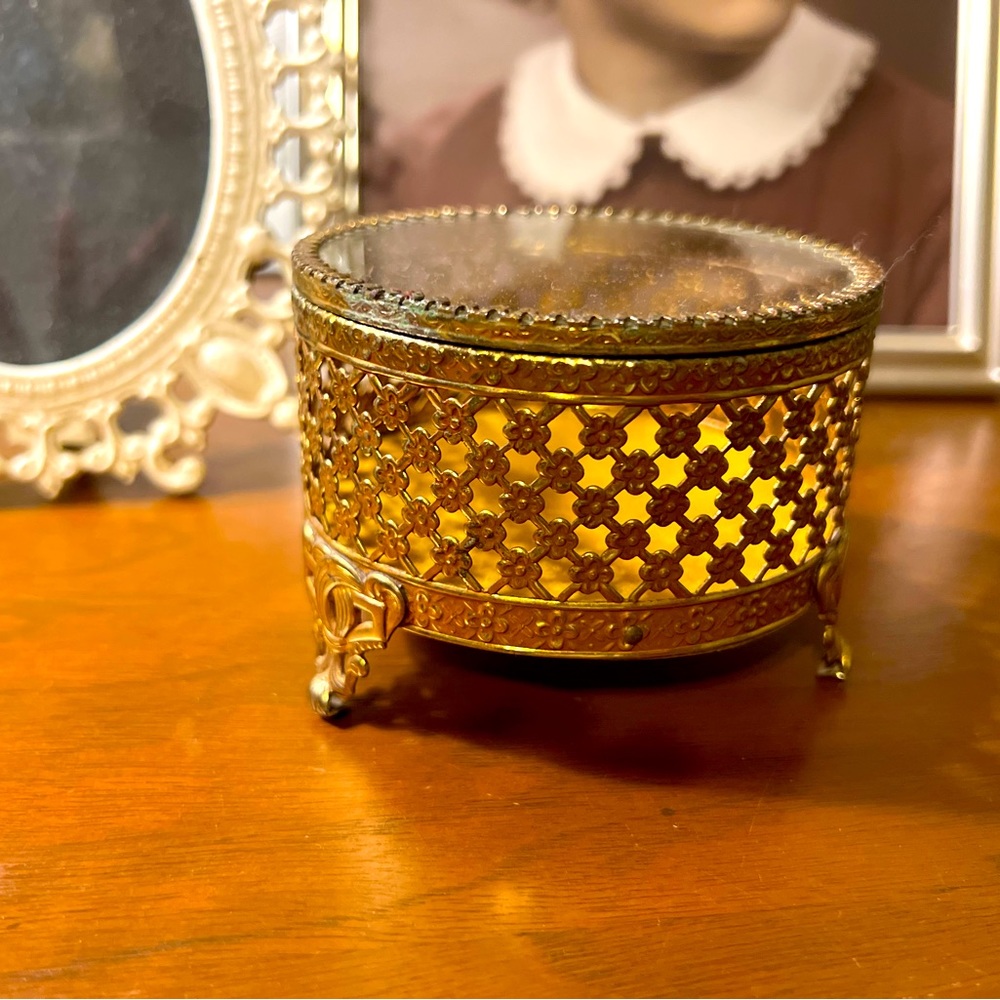 Vintage Ormolu Hollywood Regency Casket